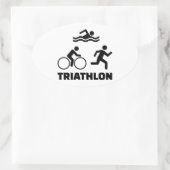 Sticker Ovale Triathlon (Sac)