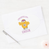 Sticker Ovale Triathlon Chick (Enveloppe)
