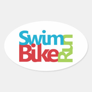 Sticker Ovale Triathlon cool et design unique