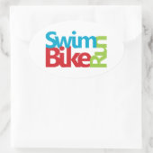 Sticker Ovale Triathlon cool et design unique (Sac)