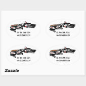 Sticker Ovale Tribal de Dog Town (Feuille)