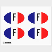 Sticker Ovale Tricolore English (Feuille)