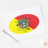 Sticker Ovale Trinacria sicilienne (Enveloppe)