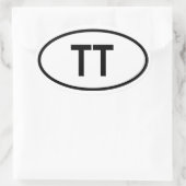 Sticker Ovale Trinité-et-Tobago "TT" (Sac)