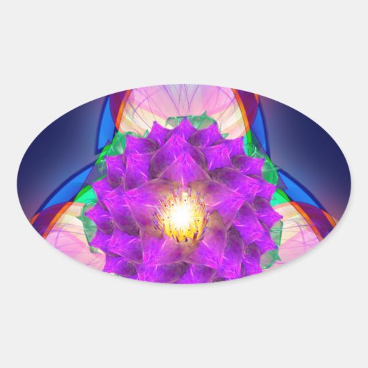 Sticker Ovale Trinity Lotus (Devant)