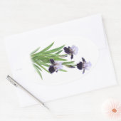 Sticker Ovale Trio d'Iris (Enveloppe)