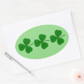 Sticker Ovale Trio shamrock (Enveloppe)