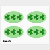 Sticker Ovale Trio shamrock (Feuille)