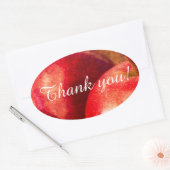 Sticker Ovale Trois pommes rouges (Enveloppe)
