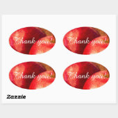 Sticker Ovale Trois pommes rouges (Feuille)