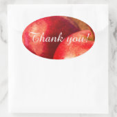 Sticker Ovale Trois pommes rouges (Sac)
