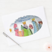 Sticker Ovale Trois rois (Enveloppe)