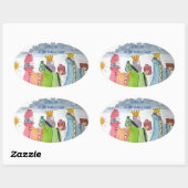 Sticker Ovale Trois rois (Feuille)
