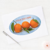 Sticker Ovale Trois Tangerines (Enveloppe)