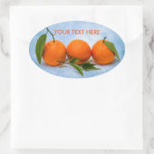 Sticker Ovale Trois Tangerines (Sac)
