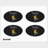 Sticker Ovale Trombone Chick #4 (Feuille)