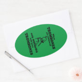 Sticker Ovale Trombones interdit l'autocollant ovale (Enveloppe)