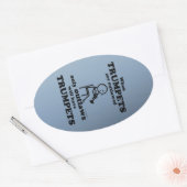 Sticker Ovale Trompettes : interdiction de l'autocollant ovale (Enveloppe)