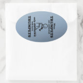 Sticker Ovale Trompettes : interdiction de l'autocollant ovale (Sac)