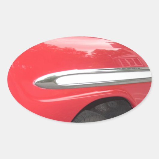 Sticker Ovale Trop Chrome ! Trop Cool ! (Devant)