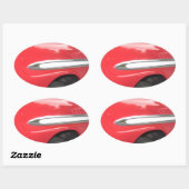 Sticker Ovale Trop Chrome ! Trop Cool ! (Feuille)