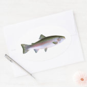 Sticker Ovale Truite arc-en-ciel (Enveloppe)