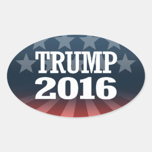 STICKER OVALE TRUMP 2016