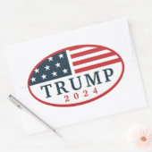 Sticker Ovale Trump 2024 (Enveloppe)