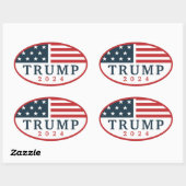 Sticker Ovale Trump 2024 (Feuille)