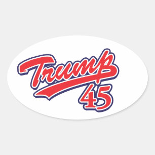 Sticker Ovale Trump 45 !
