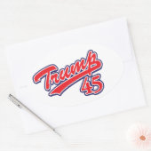 Sticker Ovale Trump 45 ! (Enveloppe)