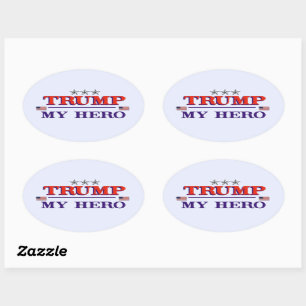 Sticker ovale TRUMP Hero