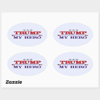 Sticker ovale TRUMP Hero