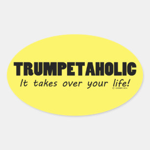 Sticker ovale Trumpetaholic