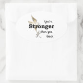 Sticker Ovale Tu es plus forte que tu ne penses (Sac)