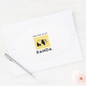 Sticker Ovale Tu m'as eu à Panda (Enveloppe)