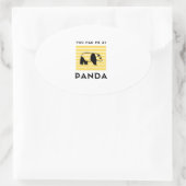 Sticker Ovale Tu m'as eu à Panda (Sac)