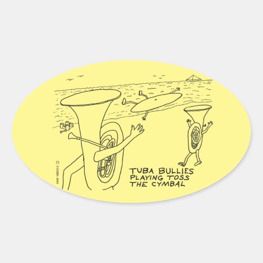 Sticker ovale Tuba Bullies (Devant)