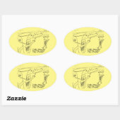 Sticker ovale Tuba Bullies (Feuille)