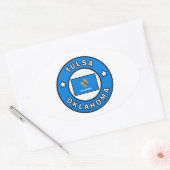 Sticker Ovale Tulsa Oklahoma (Enveloppe)