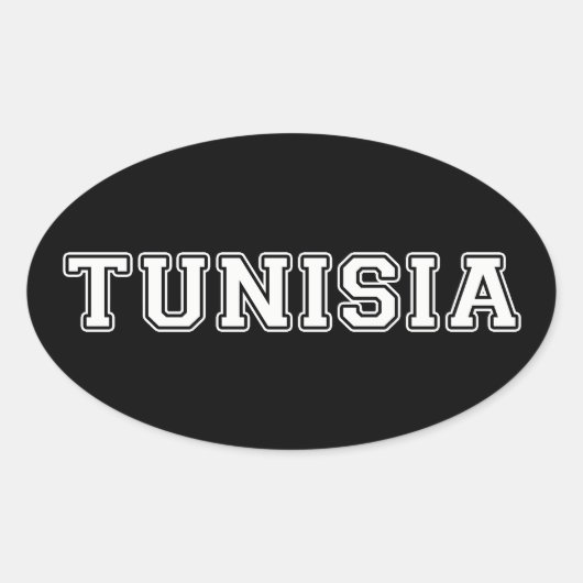 Sticker Ovale Tunisie (Devant)