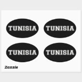 Sticker Ovale Tunisie (Feuille)