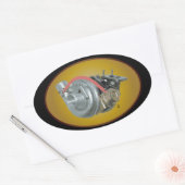 Sticker Ovale Turbocompresseur (Enveloppe)