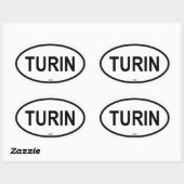 STICKER OVALE TURIN (Feuille)