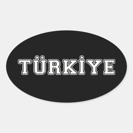 Sticker Ovale Türkiye (Devant)