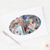 STICKER OVALE TURQUE FAIRY TAIL (Enveloppe)