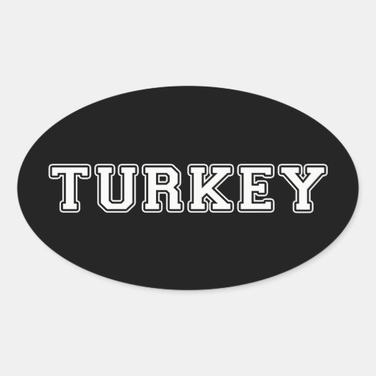 Sticker Ovale Turquie (Devant)
