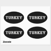 Sticker Ovale Turquie (Feuille)