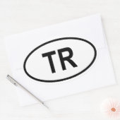 Sticker Ovale Turquie "TR" (Enveloppe)