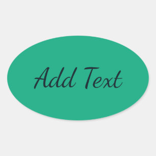 Sticker Ovale Turquoise Vivid